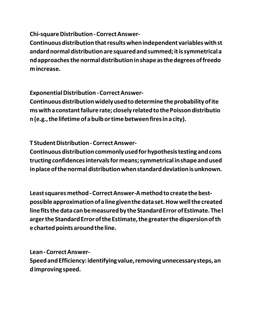 IASSC Green Belt Study Guide Questions - Page 36