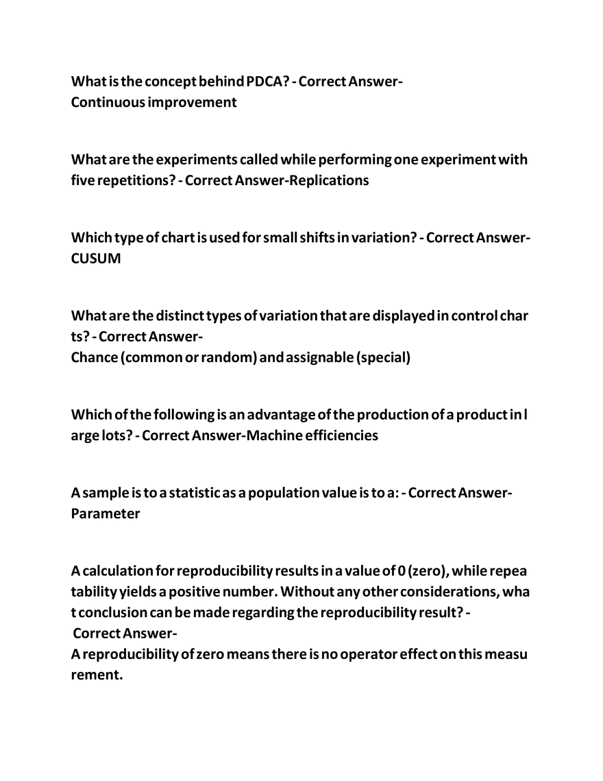 IASSC Green Belt Study Guide Questions - Page 2