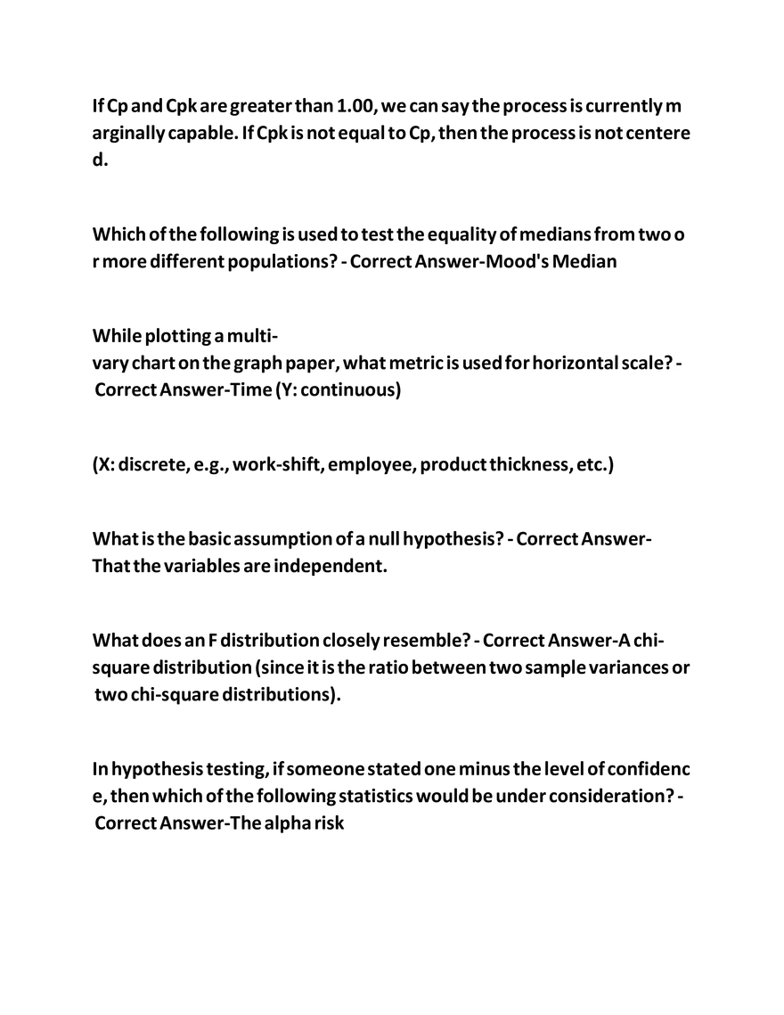 IASSC Green Belt Study Guide Questions - Page 3