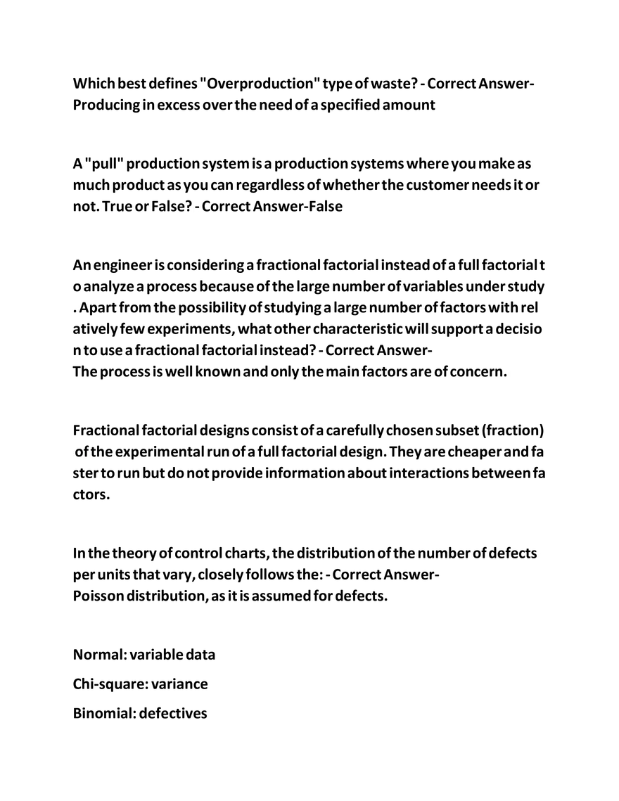IASSC Green Belt Study Guide Questions - Page 4