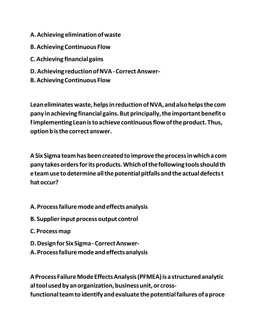 IASSC LSSGB Exam Questions - Page 23