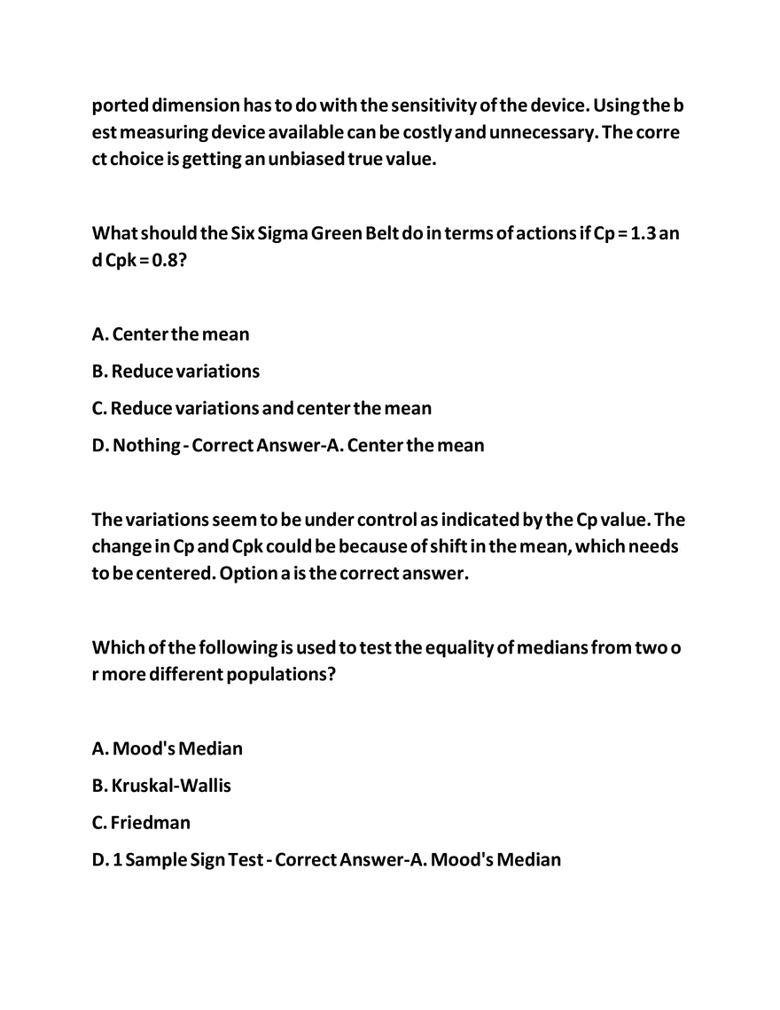 IASSC LSSGB Exam Questions - Page 27