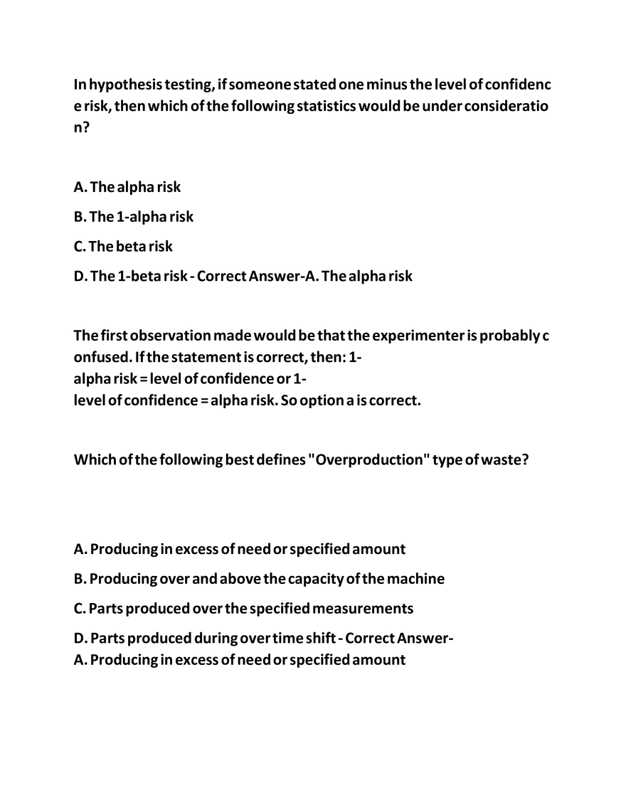 IASSC LSSGB Exam Questions - Page 30