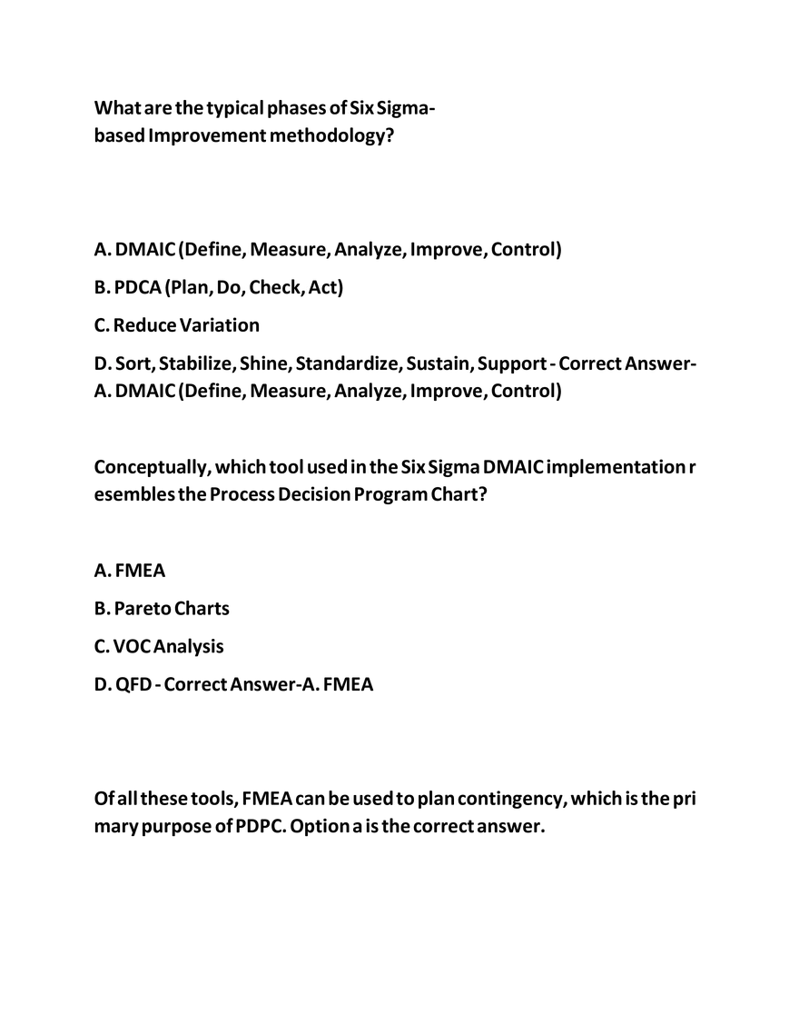IASSC LSSGB Exam Questions - Page 33