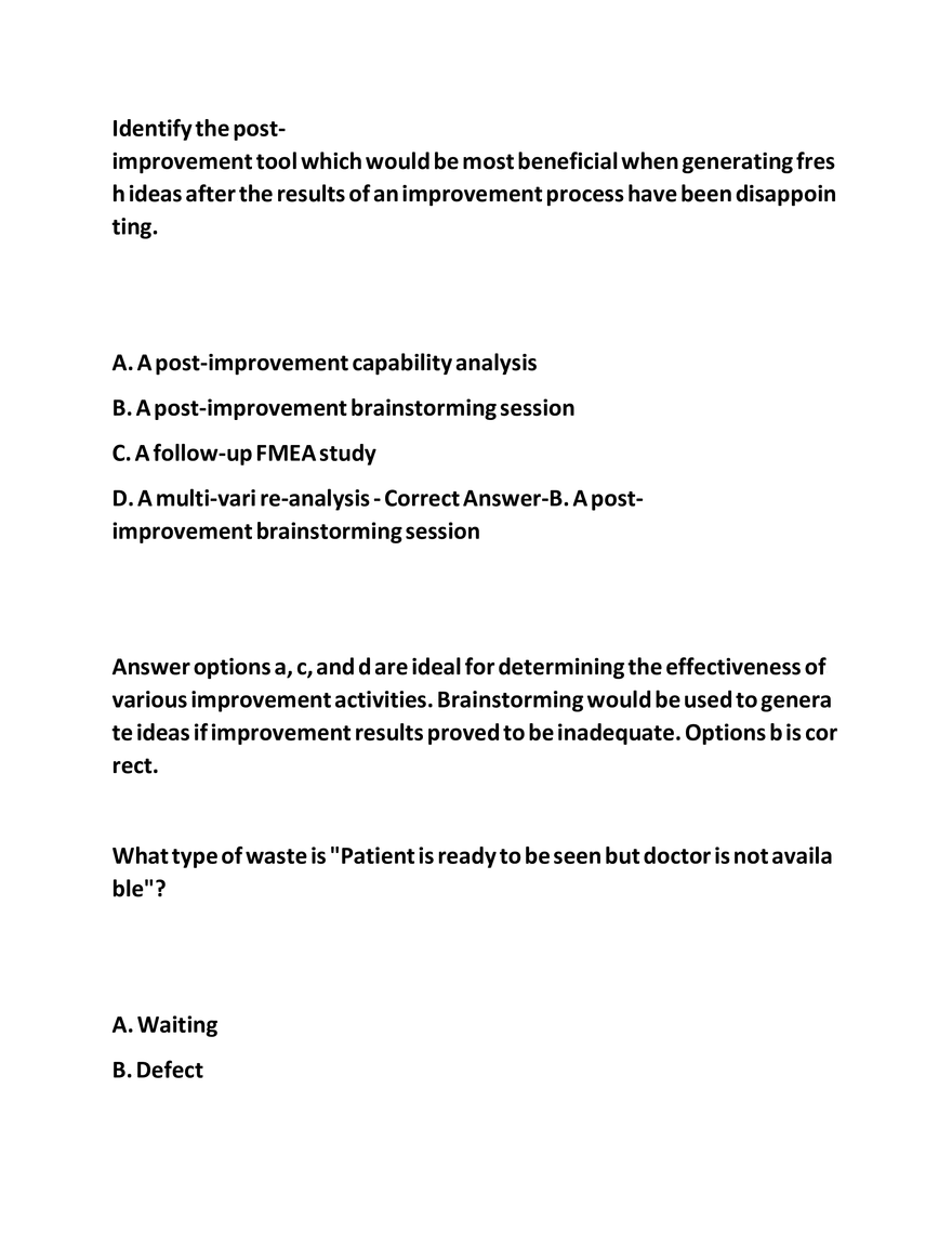 IASSC LSSGB Exam Questions - Page 34