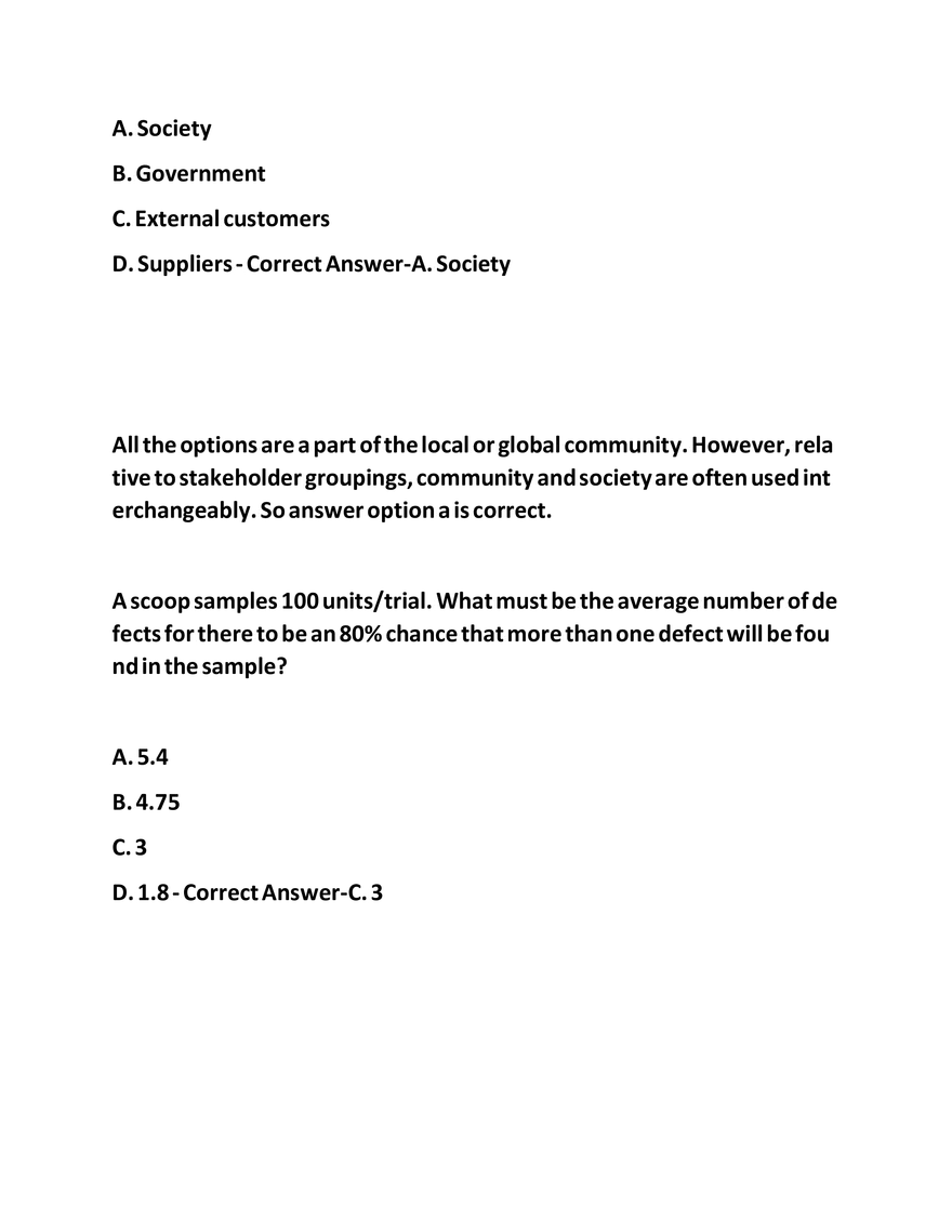IASSC LSSGB Exam Questions - Page 37