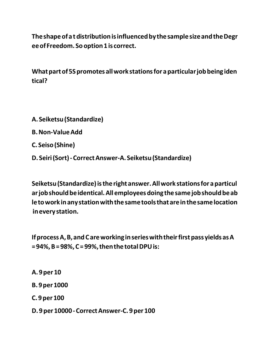 IASSC LSSGB Exam Questions - Page 42