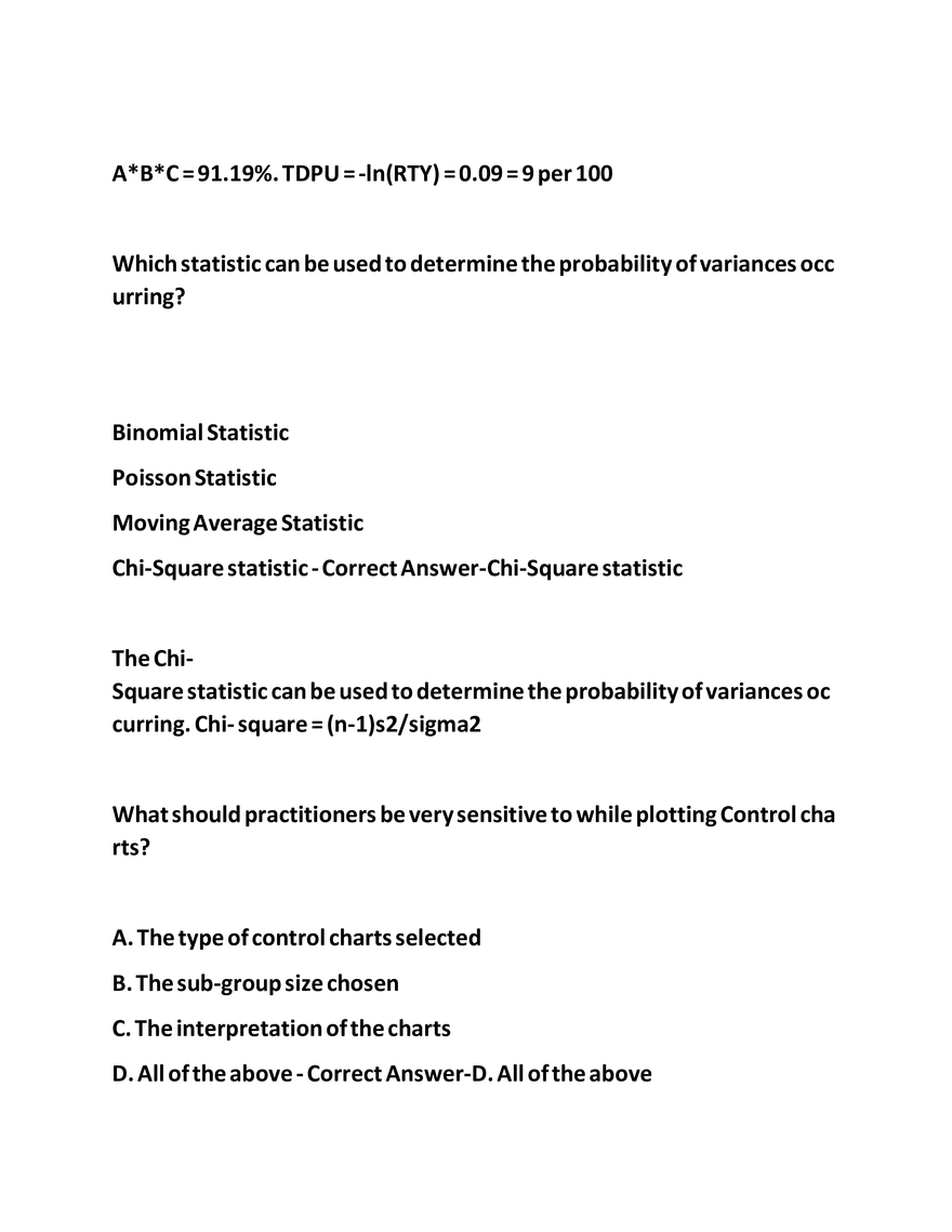 IASSC LSSGB Exam Questions - Page 43