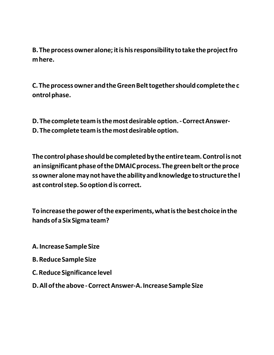 IASSC LSSGB Exam Questions - Page 2