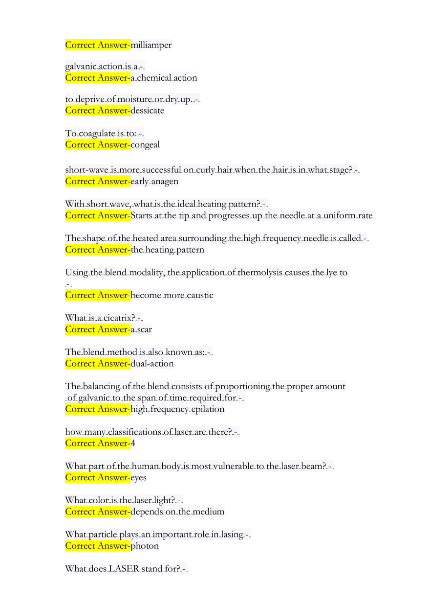IBEC Electrolysis & Laser State Test Exam - Page 7