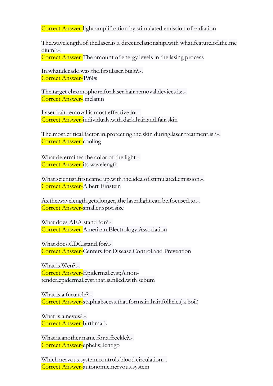 IBEC Electrolysis & Laser State Test Exam - Page 8