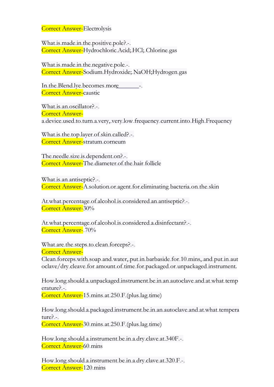 IBEC Electrolysis & Laser State Test Exam - Page 10