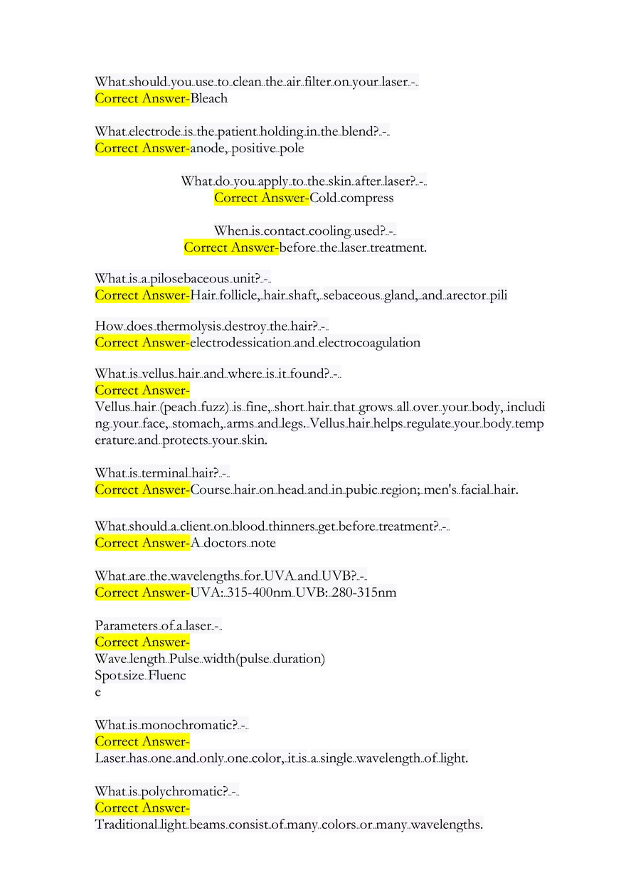 IBEC Electrolysis & Laser State Test Exam - Page 11