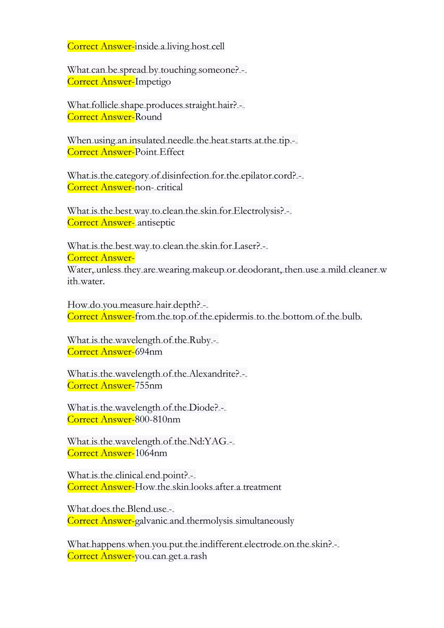 IBEC Electrolysis & Laser State Test Exam - Page 13