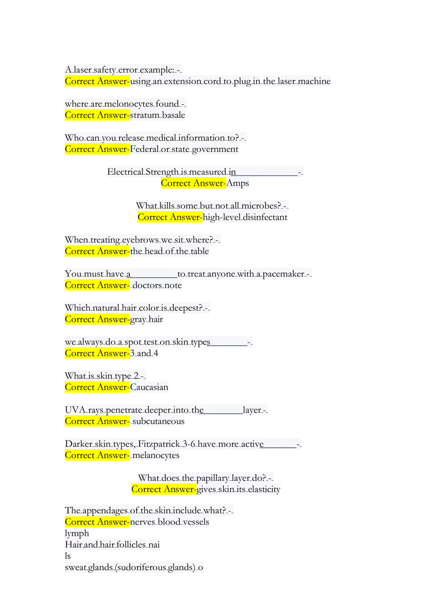 IBEC Electrolysis & Laser State Test Exam - Page 14