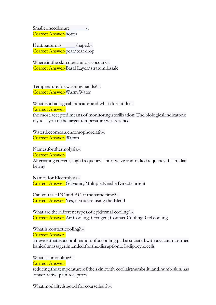 IBEC Electrolysis & Laser State Test Exam - Page 2