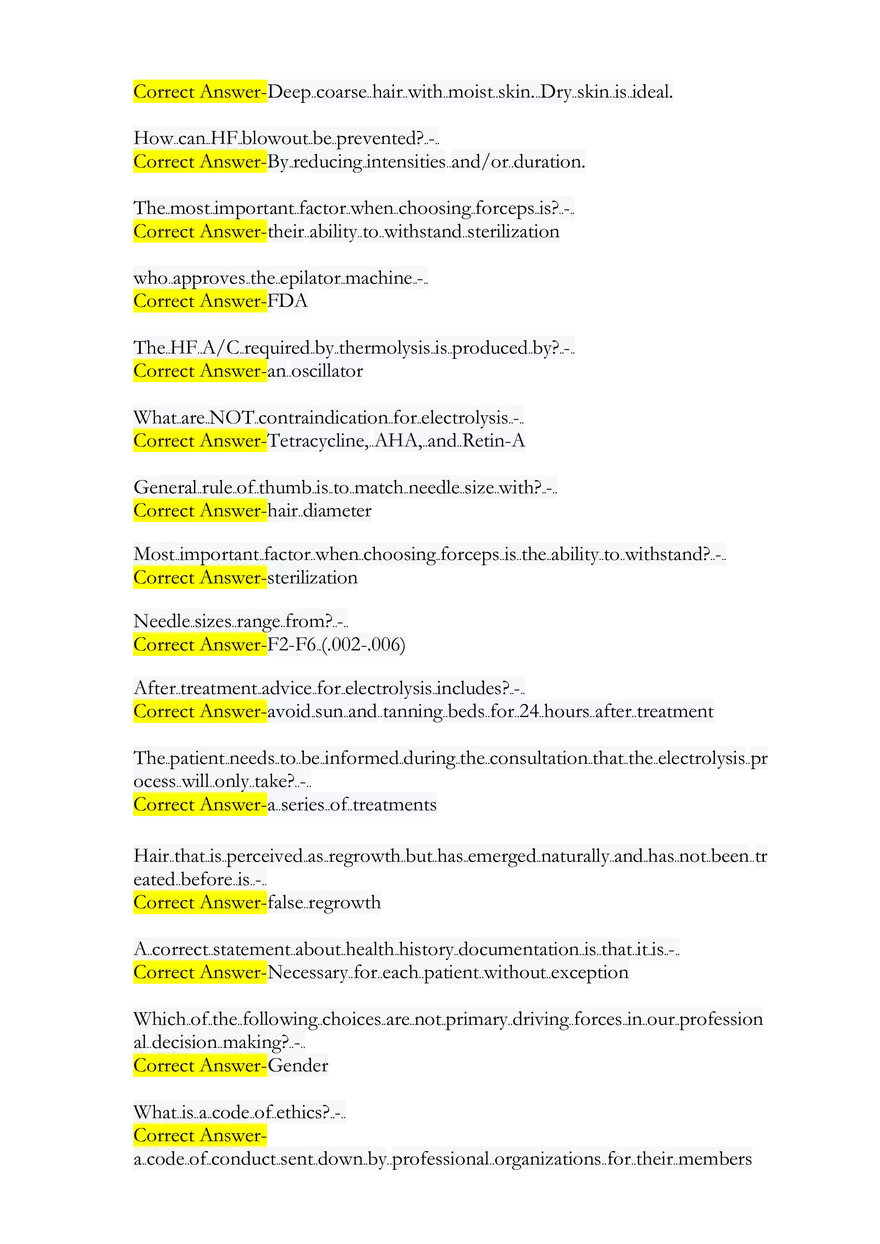 IBEC Electrolysis & Laser State Test Exam - Page 3