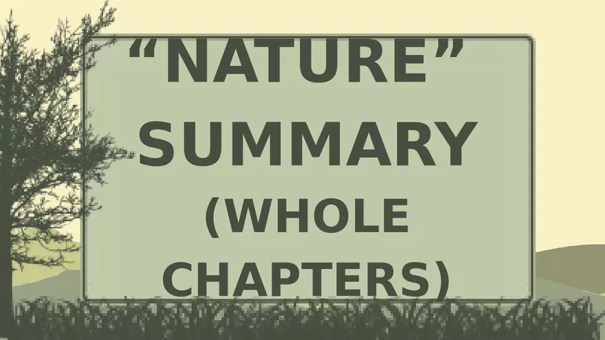 Nature by Ralph Waldo Emerson Lecture Part 2 - Page 8