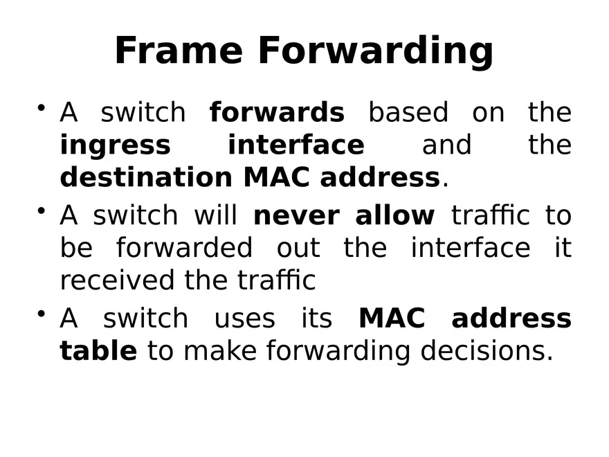 Frame Forwarding Lecture Part 1 - Page 2