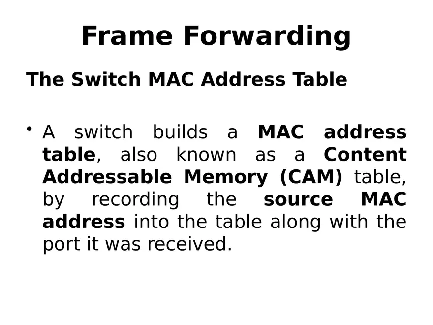 Frame Forwarding Lecture Part 1 - Page 5