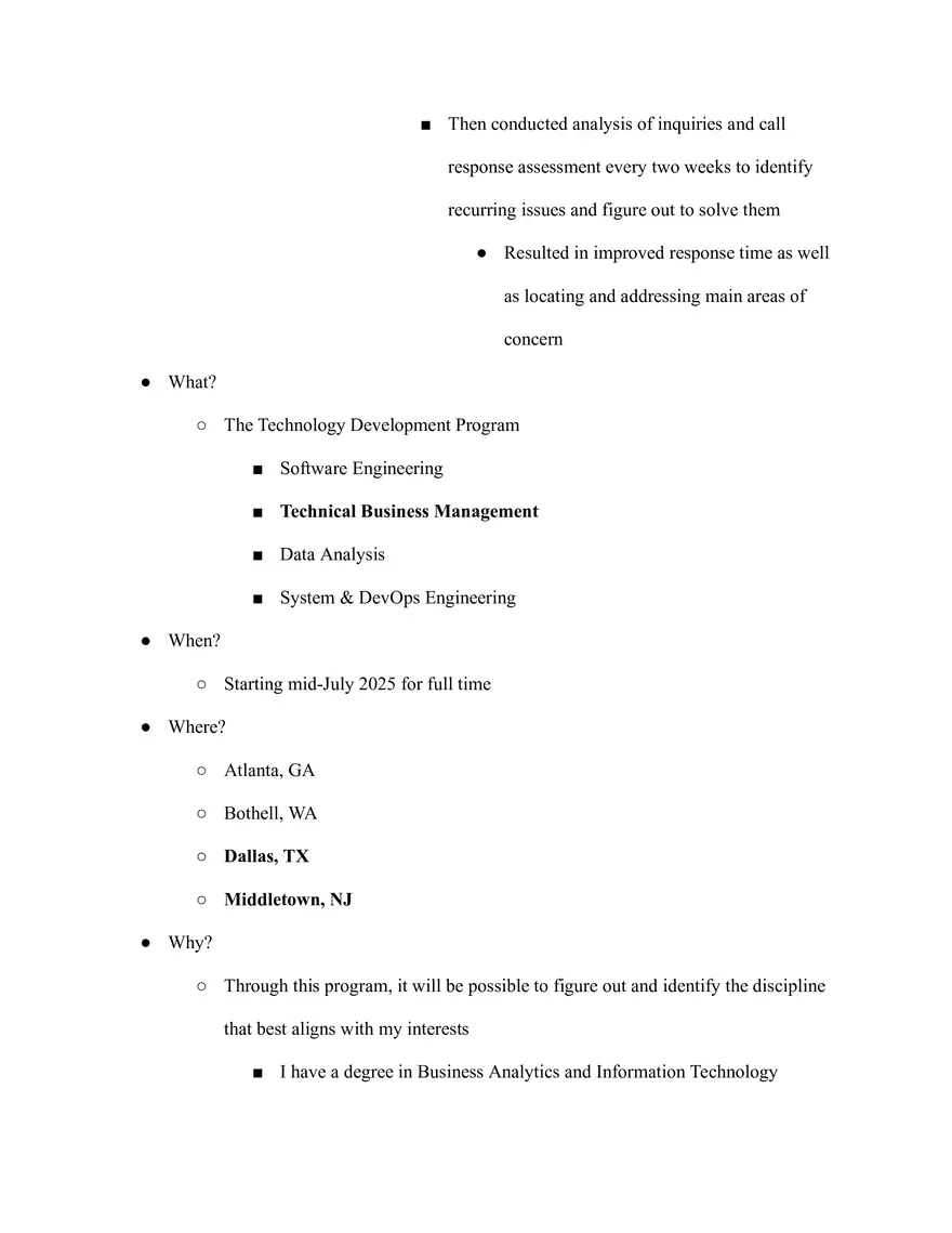 AT and T Technology Development Program Interview Guide - Page 3