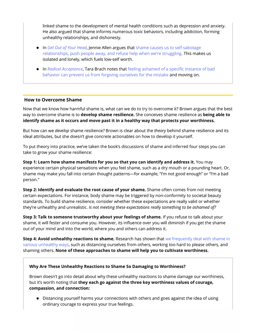 The Gifts of Imperfection Summary 1 - Page 7