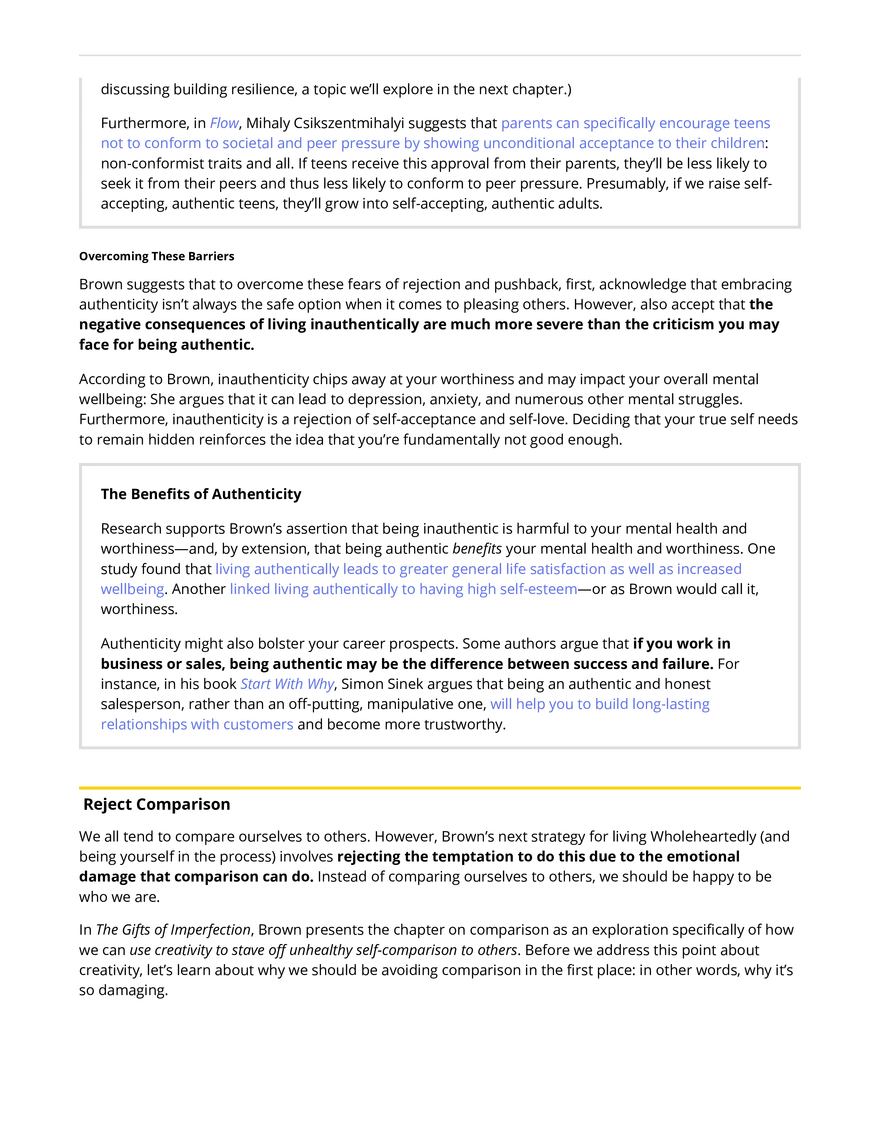 The Gifts of Imperfection Summary 1 - Page 3