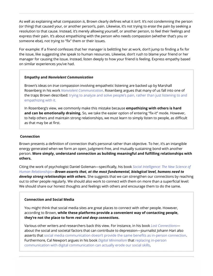 The Gifts of Imperfection Summary 1 - Page 4