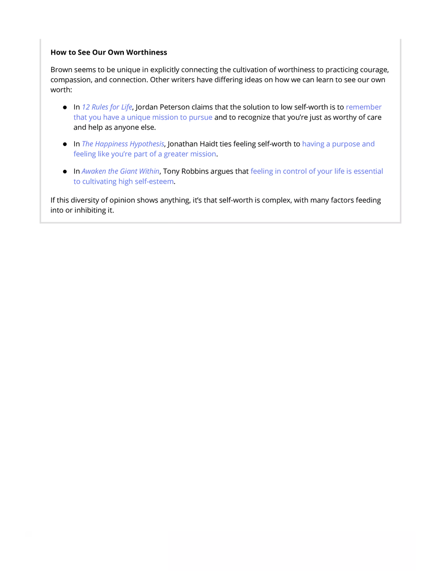 The Gifts of Imperfection Summary 1 - Page 5