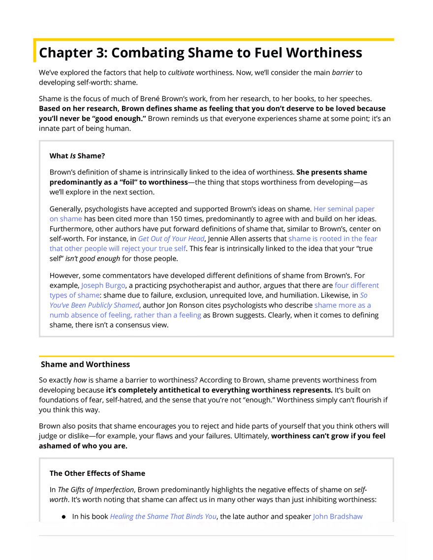 The Gifts of Imperfection Summary 1 - Page 6