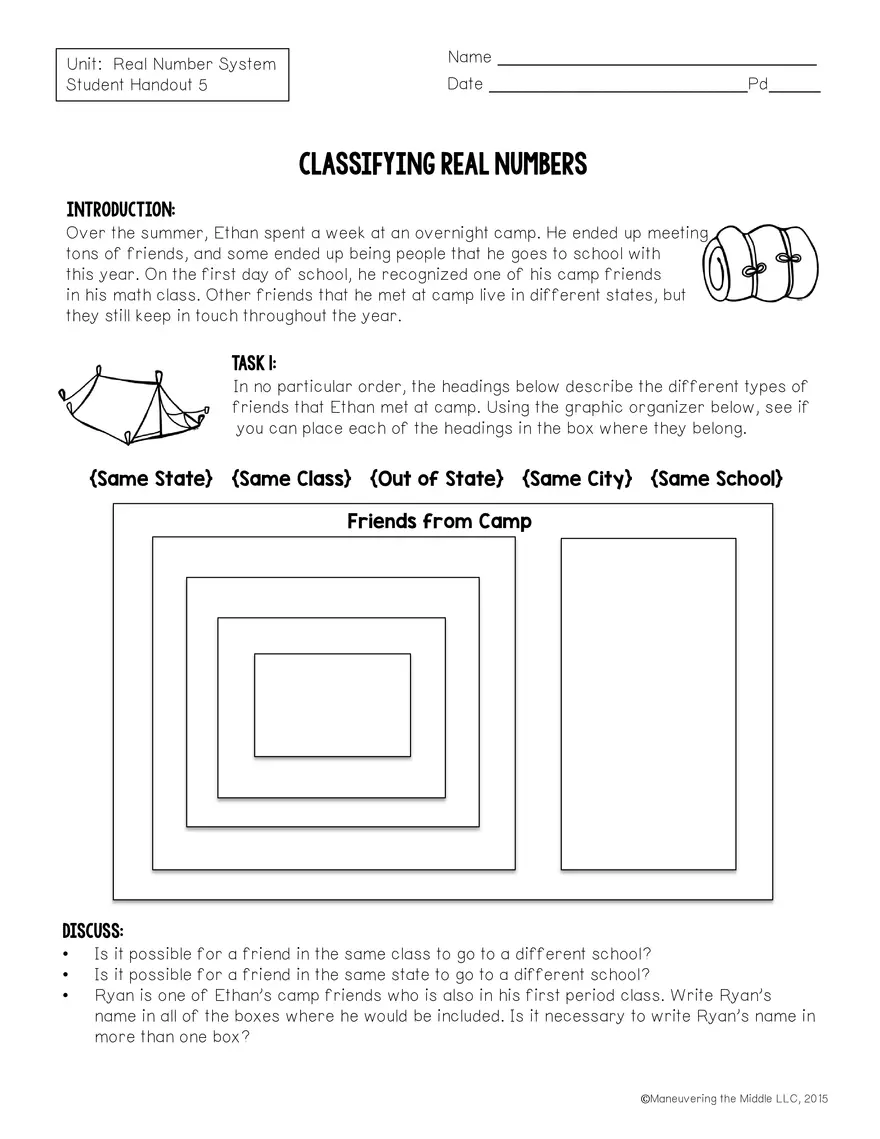 Classifying Real Numbers - Page 1
