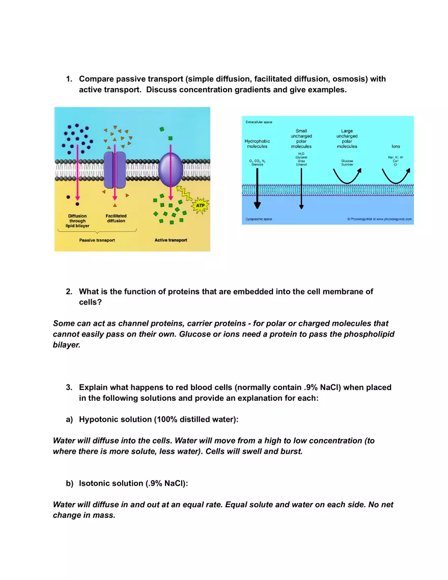 Passive vs. Active Transport How Substances Move Across Cell Membranes - Page 1