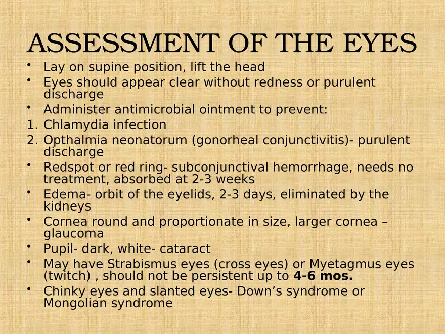 Profile of the Newborn Lecture Part 3 - Page 9