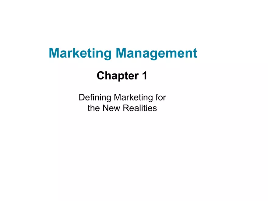 Defining Marketing for the New Realities - Page 1