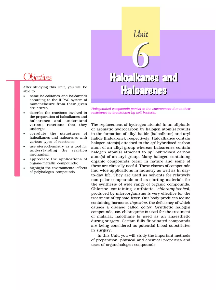 Haloalkanes and Haloarenes Structure, Properties, and Reactions - Page 1