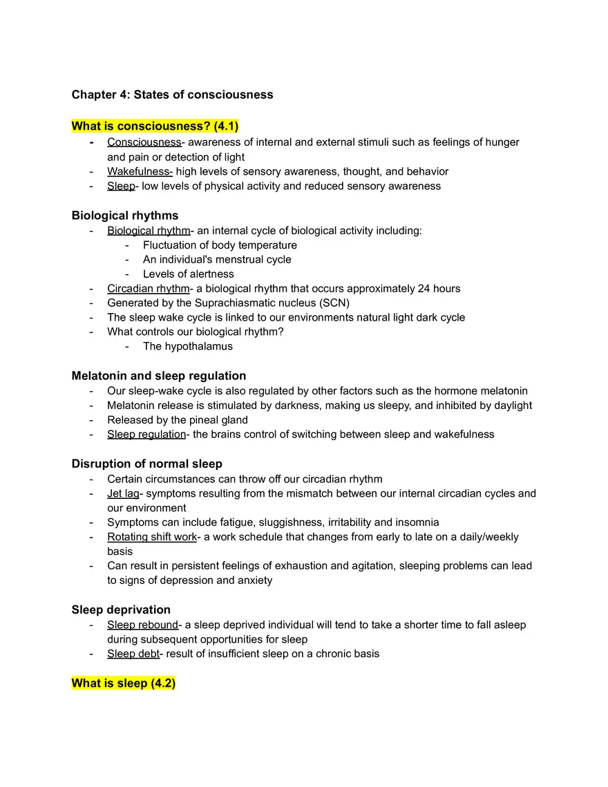 Chapter 4 States of Consciousness - Page 1