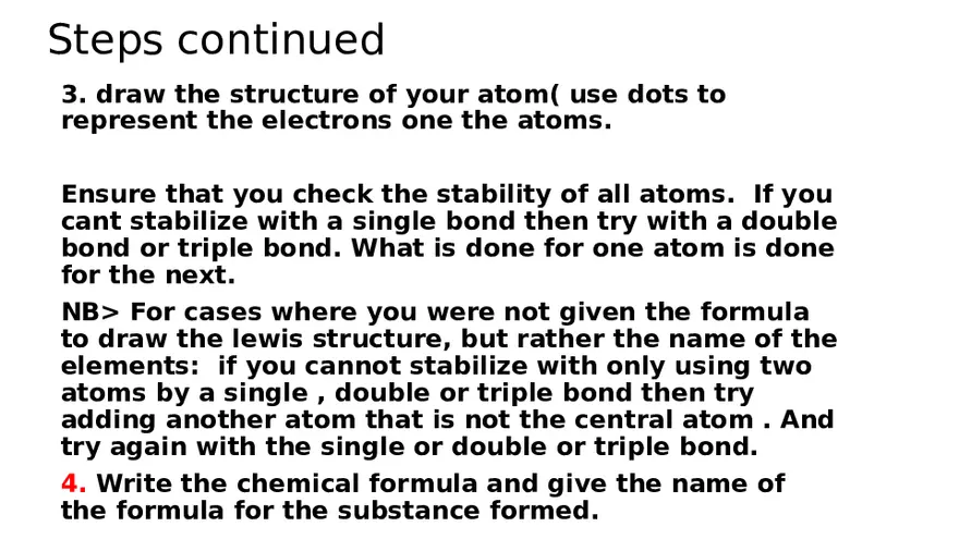 Lewis Structure of Molecules Lecture - Page 7
