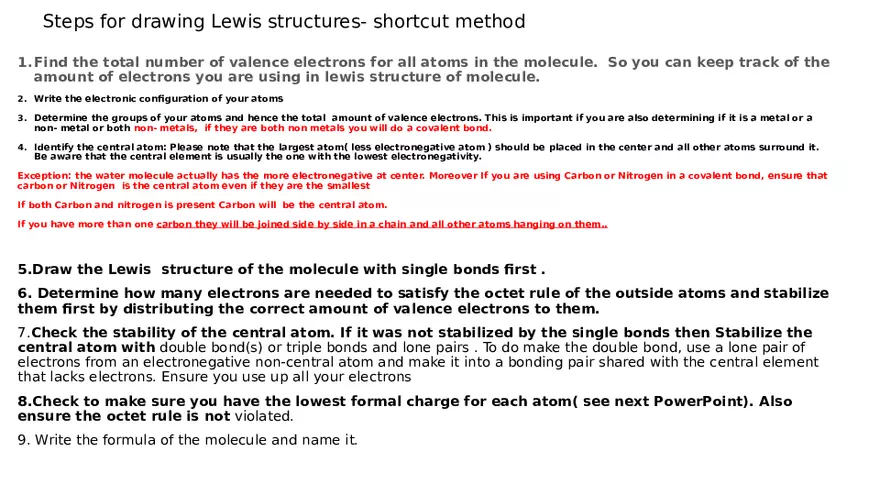 Lewis Structure of Molecules Lecture - Page 8