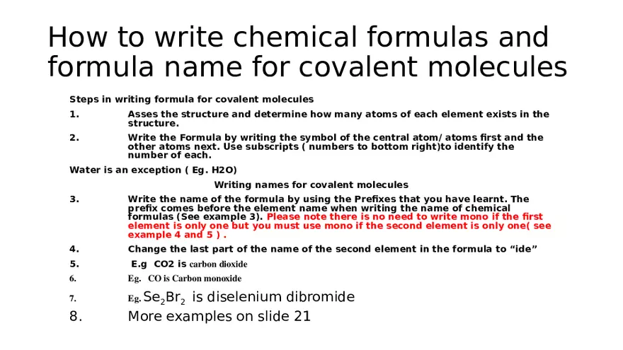 Lewis Structure of Molecules Lecture - Page 9