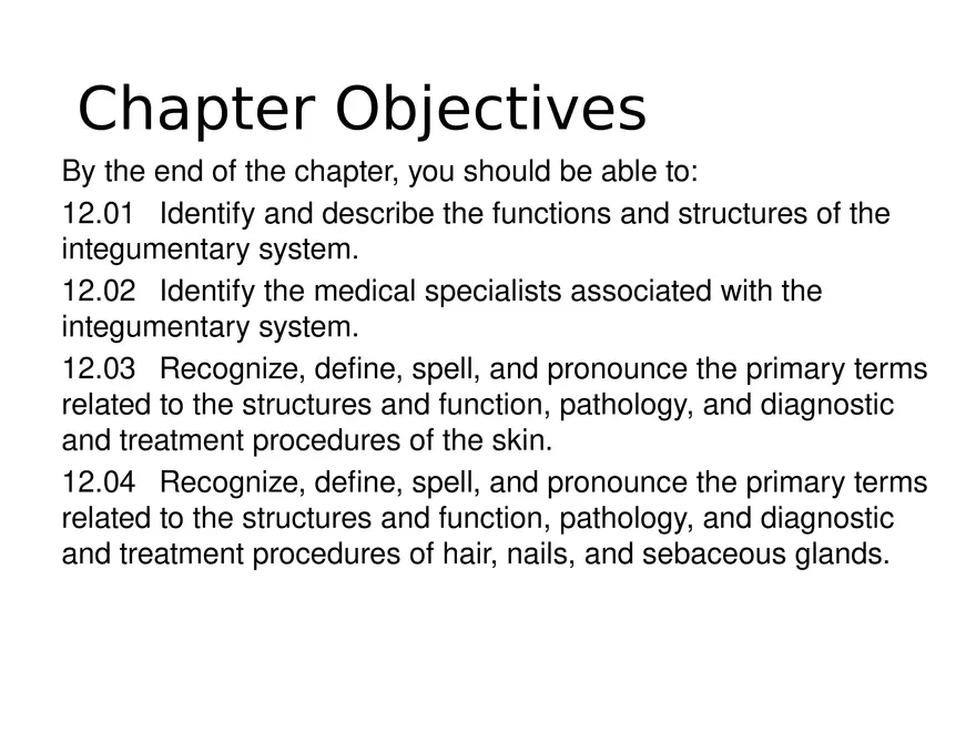 The Integumentary System Lecture - Page 2