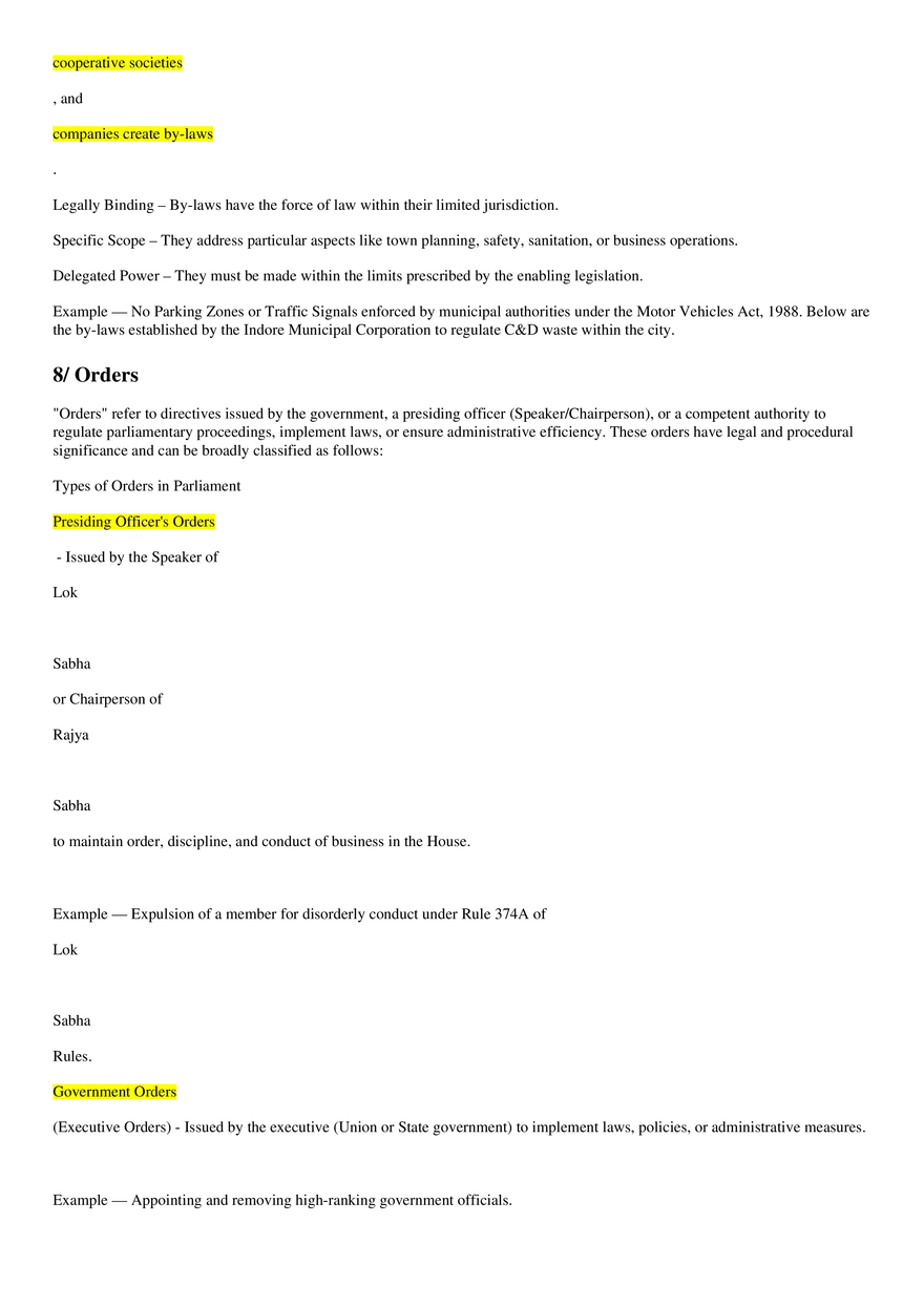 What are Bills, Acts, Laws, Ordinances, Rules - Page 6