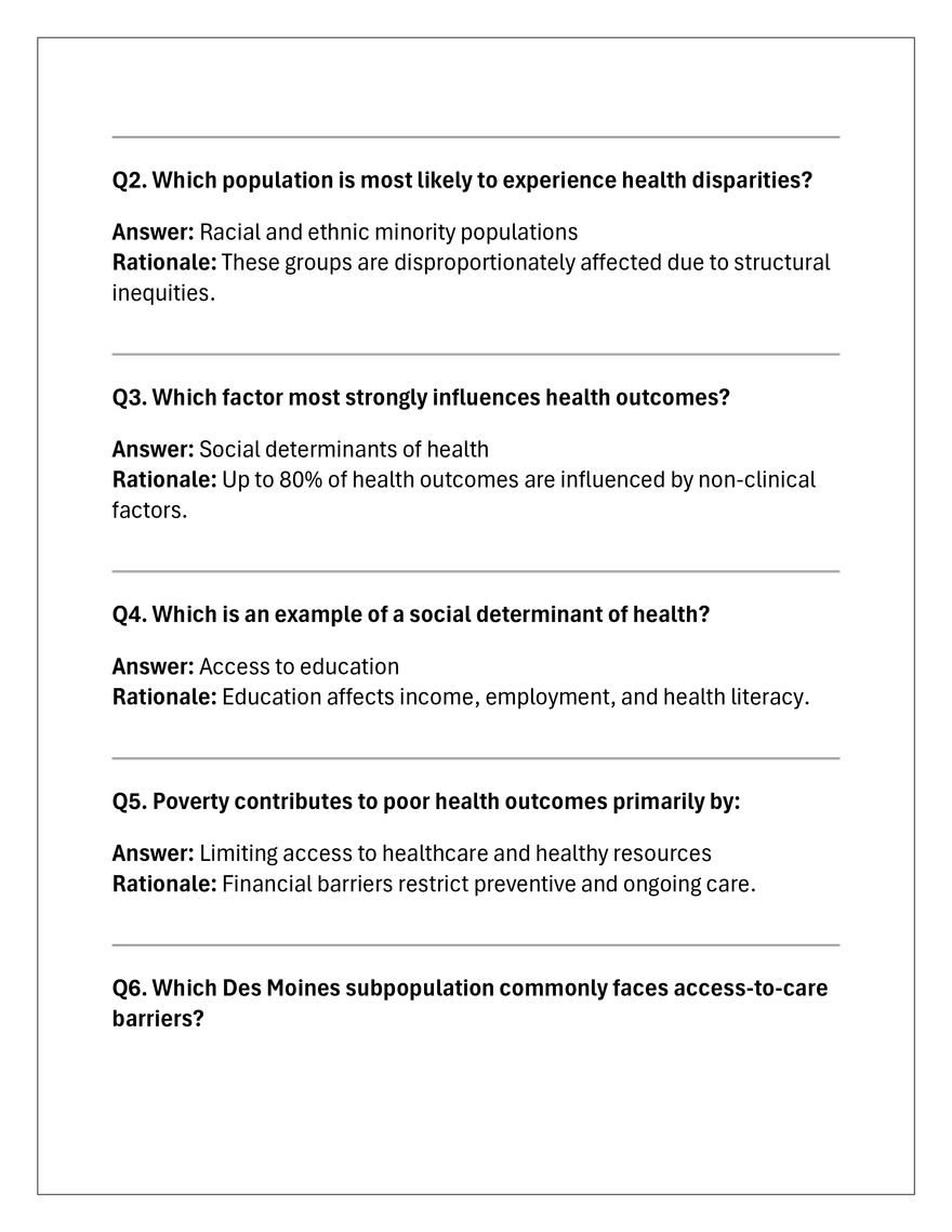 Analysis of Health Disparities in Des Moines Subpopulations - Page 17