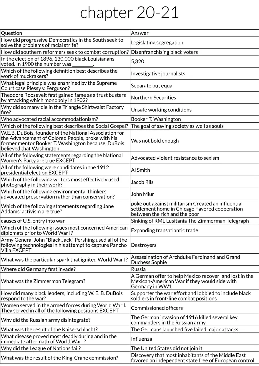 Progressive Era Reforms and Social Movements - Page 1