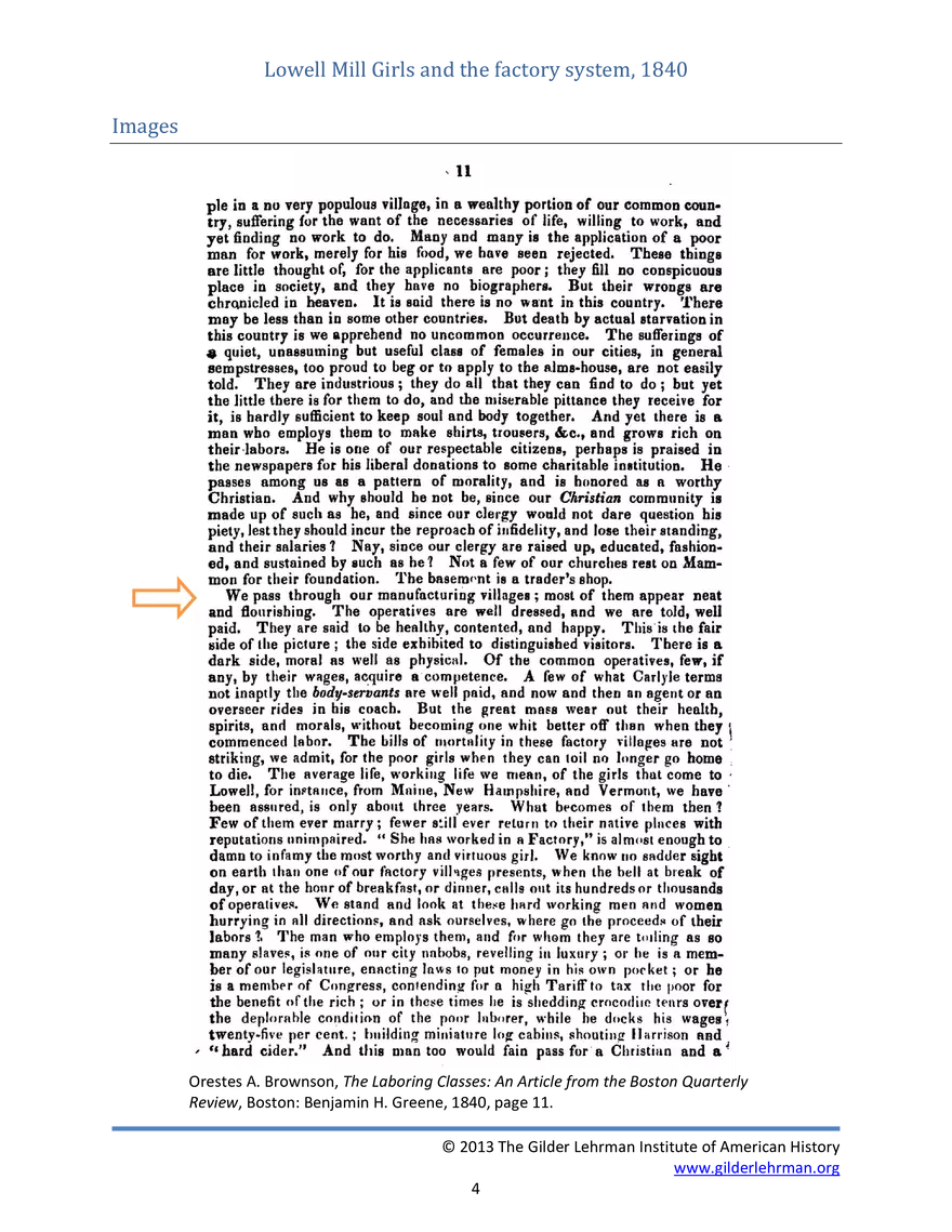 Lowell Mill Girls And The Factory System - Page 4