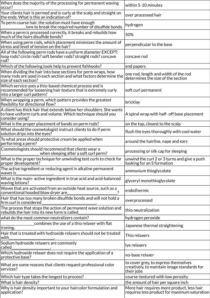 Chemical Services Table Review - Page 3