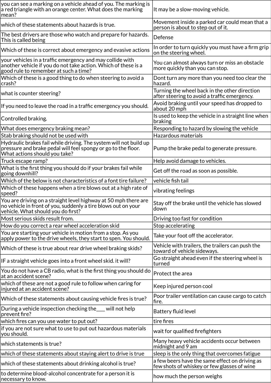 Commercial Driver’s License (CDL) Pre-Trip Inspection & Safety Rules - Page 4