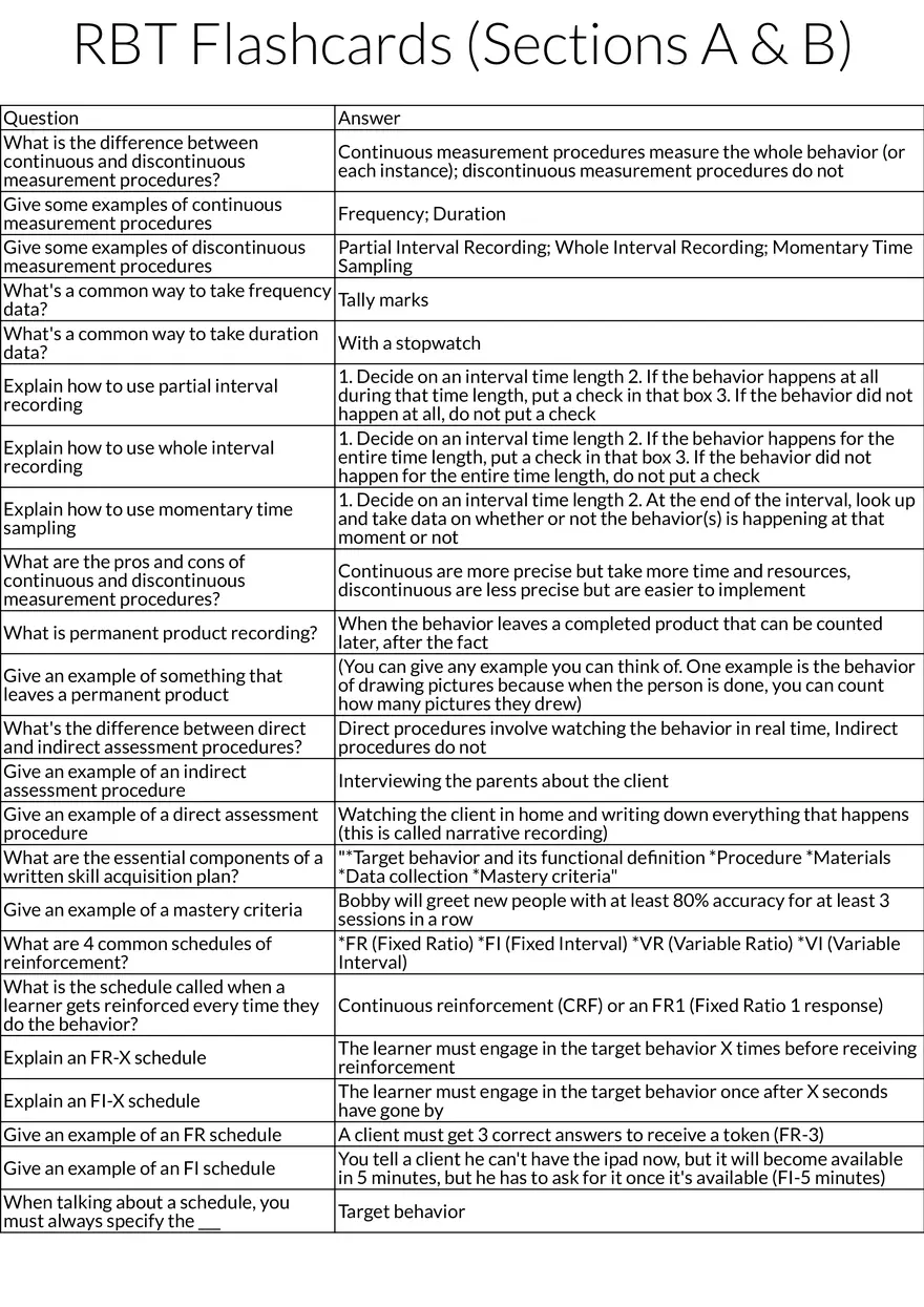 RBT Measurement Procedures and Data Collection - Page 1