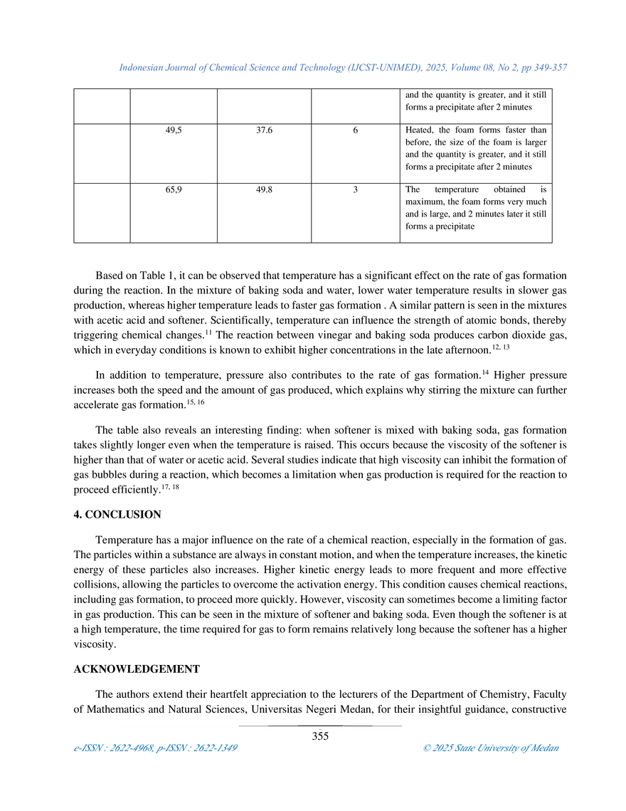 Temperature Influence on Chemical Reaction Rates and Gas - Page 7