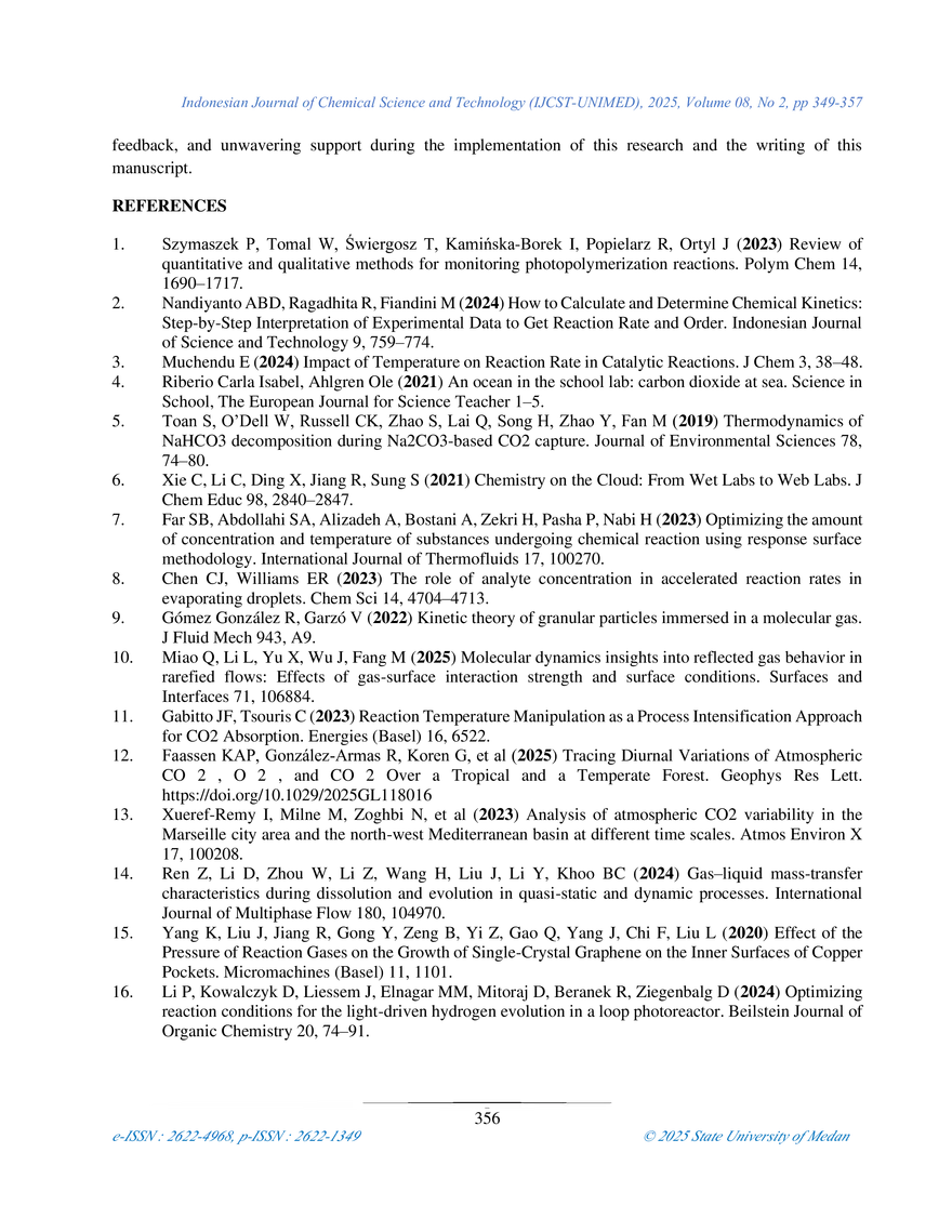 Temperature Influence on Chemical Reaction Rates and Gas - Page 8