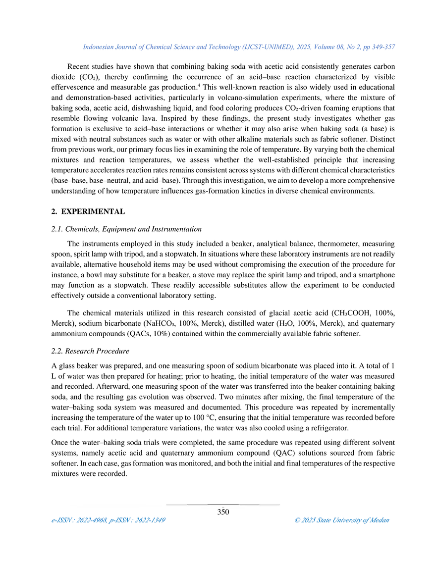 Temperature Influence on Chemical Reaction Rates and Gas - Page 2